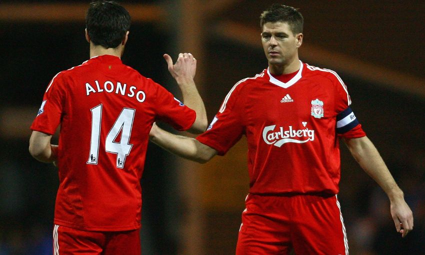 Steven Gerrard Xabi Alonso Liverpool