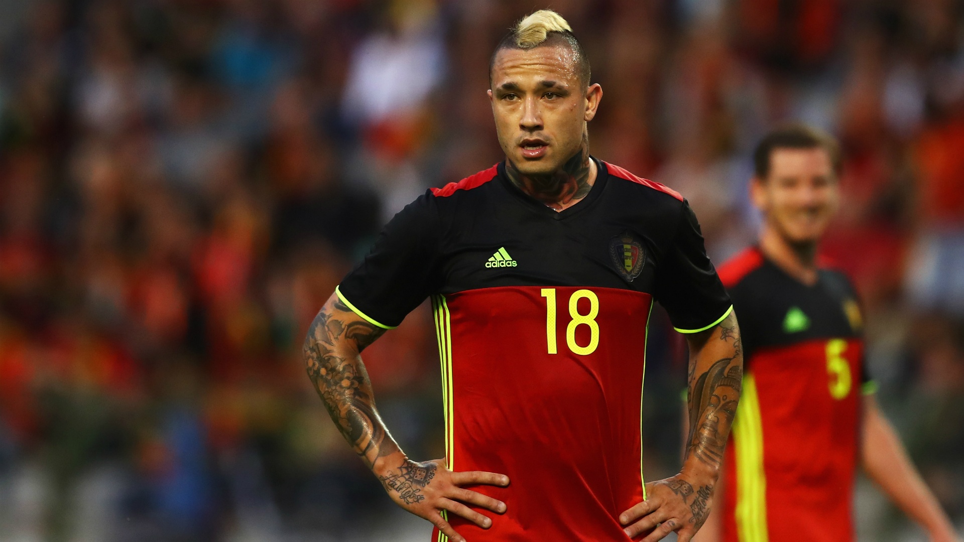 Radja Nainggolan wearing belgium first kit 2018