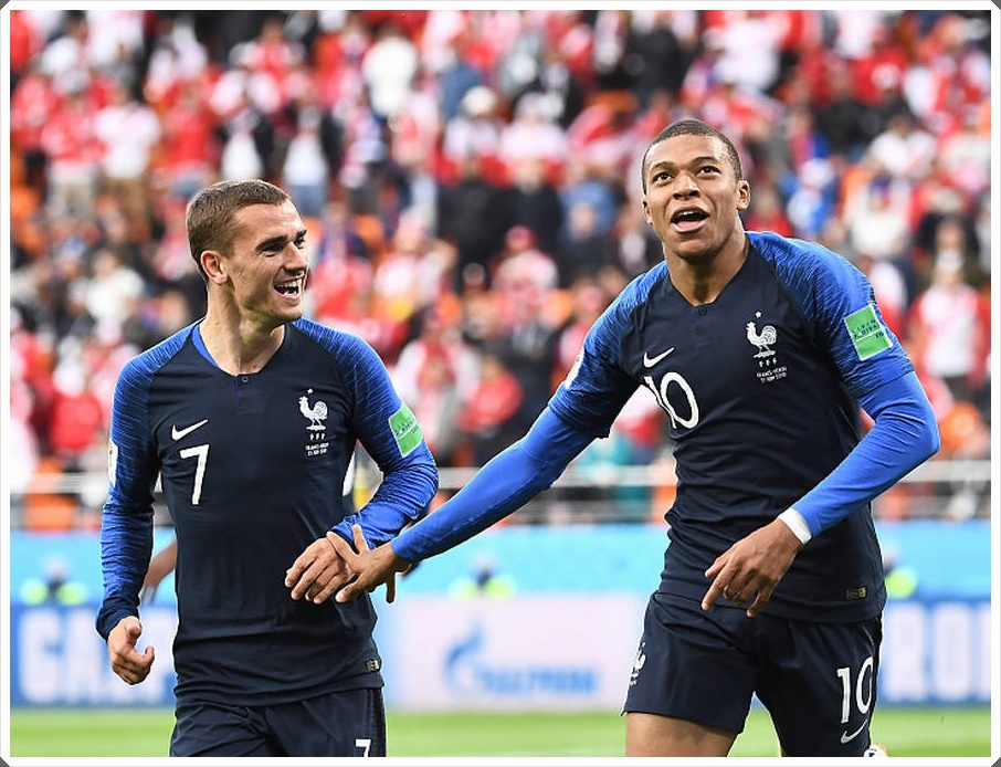 Antoine Griezmann Kylian Mbappé France 2018