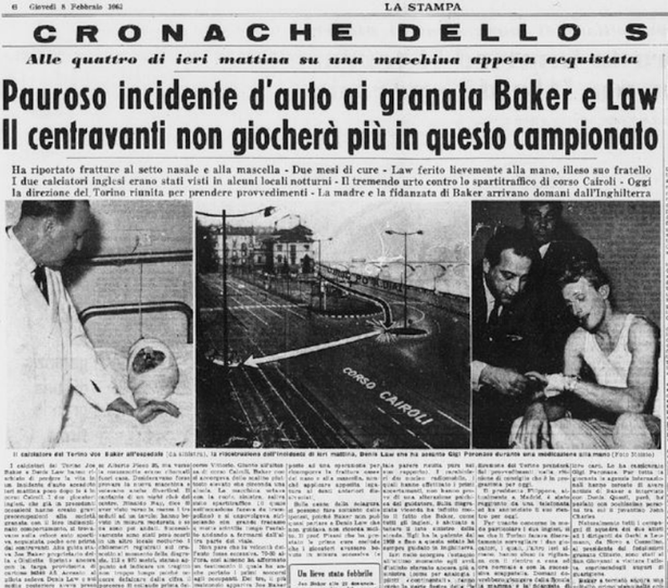 Denis Law Joe Baker La Stampa