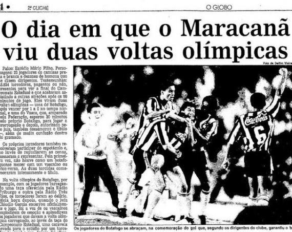 VASCO BOTAFOGO 1990 O GLOBO
