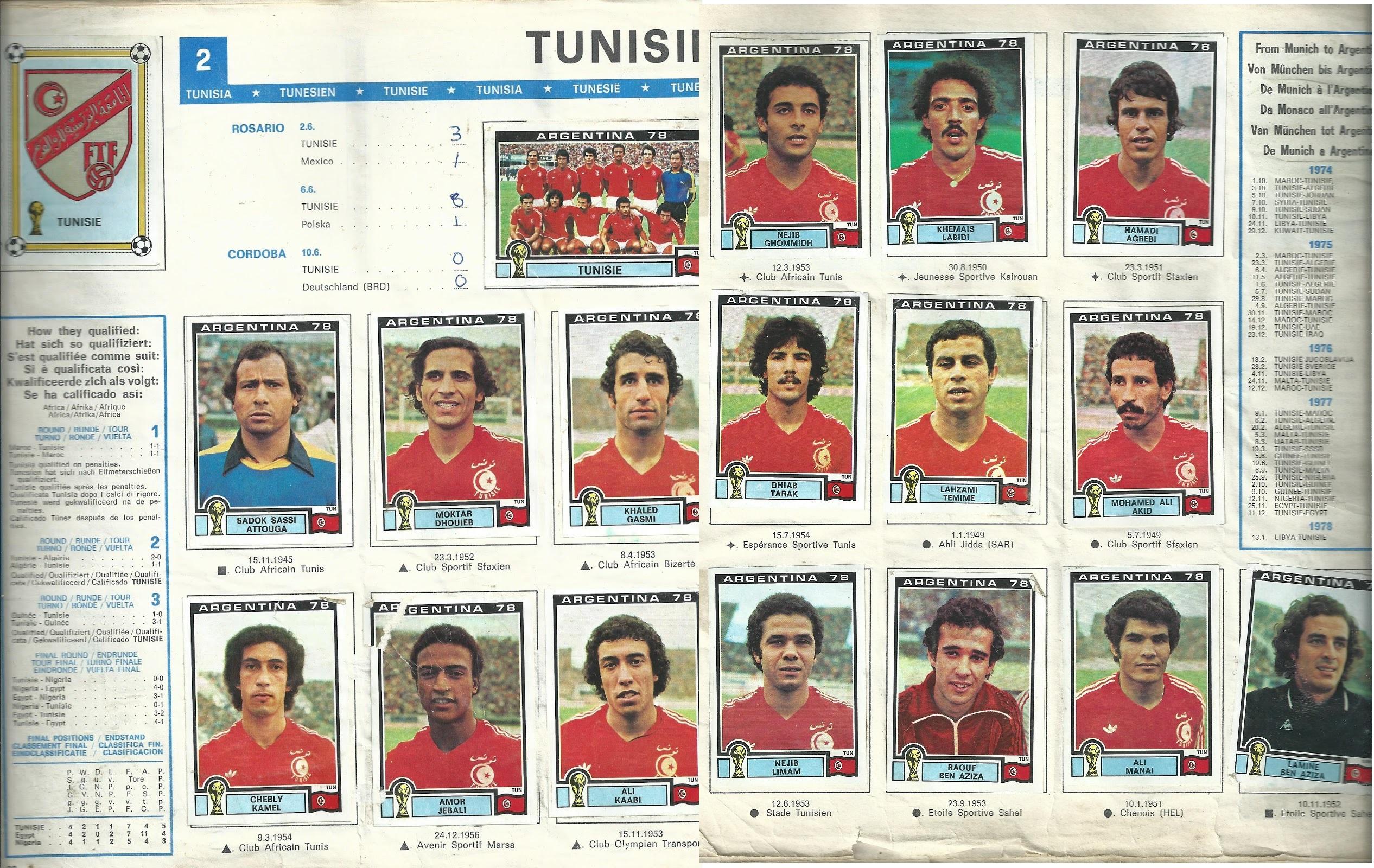 Stickers Tunisia 1978