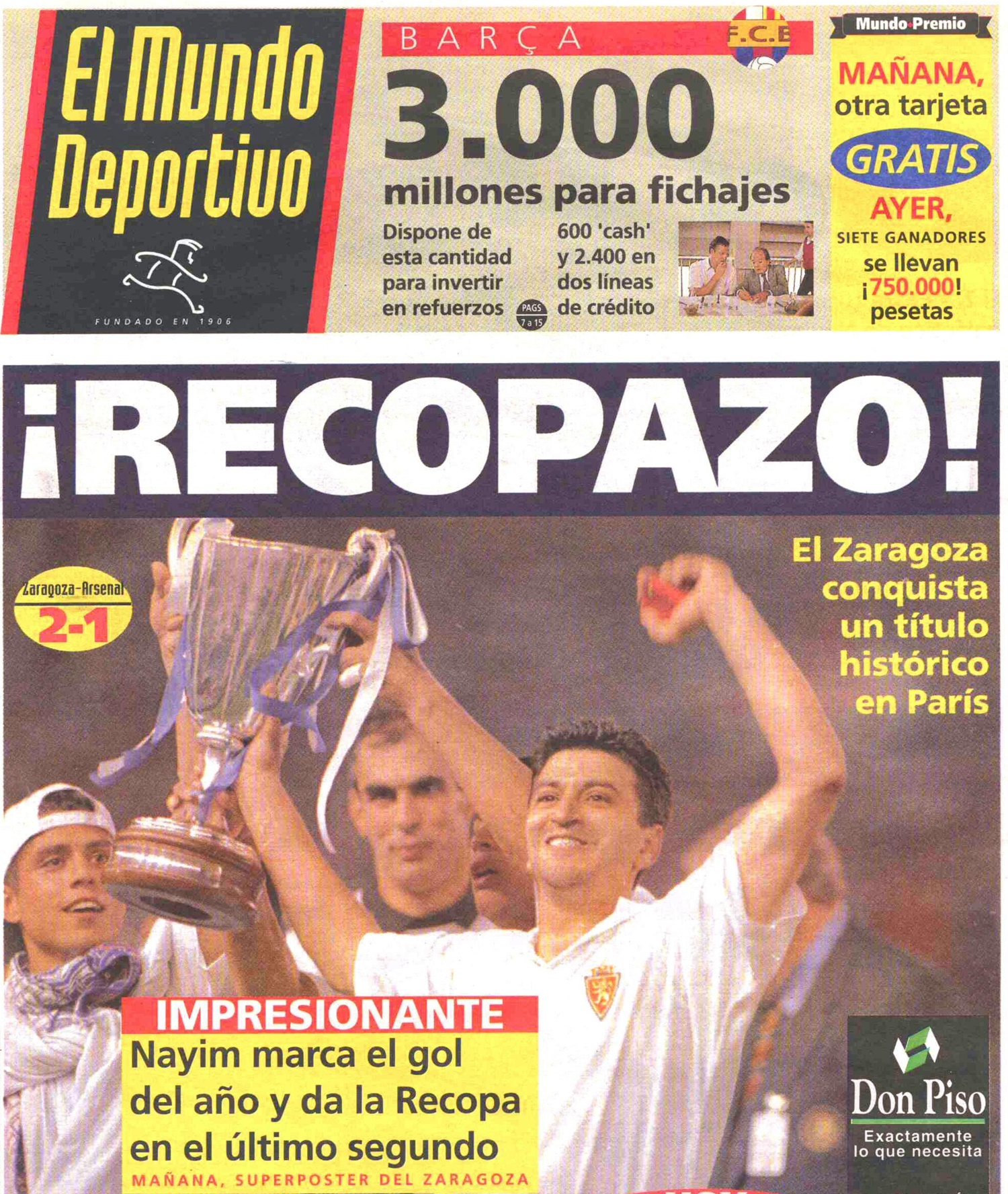 Recopazo Mundo Deportivo Zaragoza