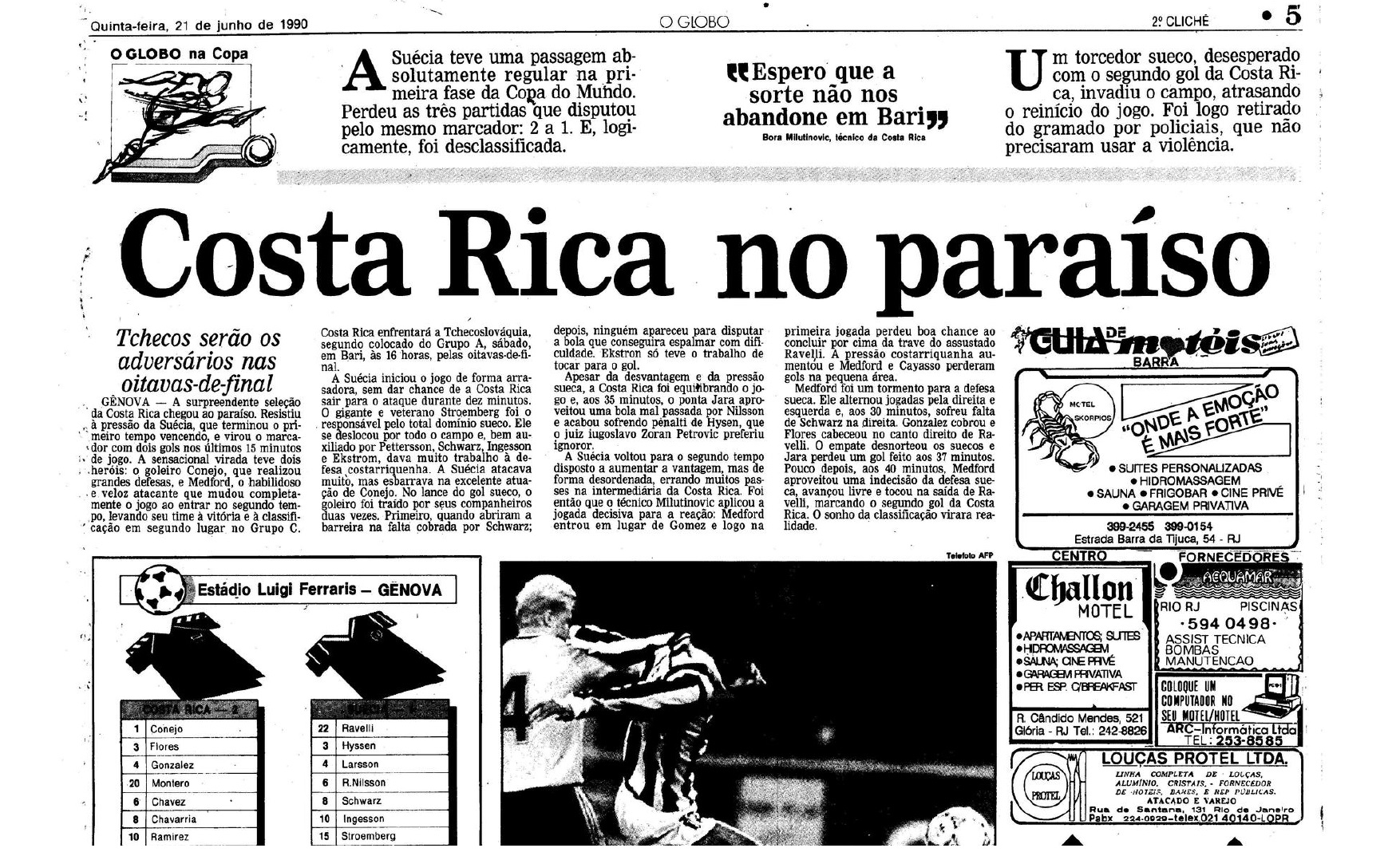 Costa Rica Suécia O Globo