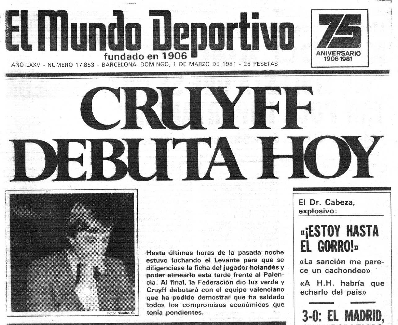 Mundo Deportivo Cruyff debuta Levante
