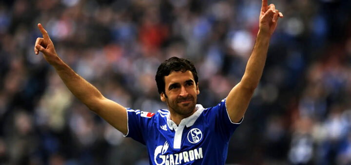 Raul González Celebrates at Schalke