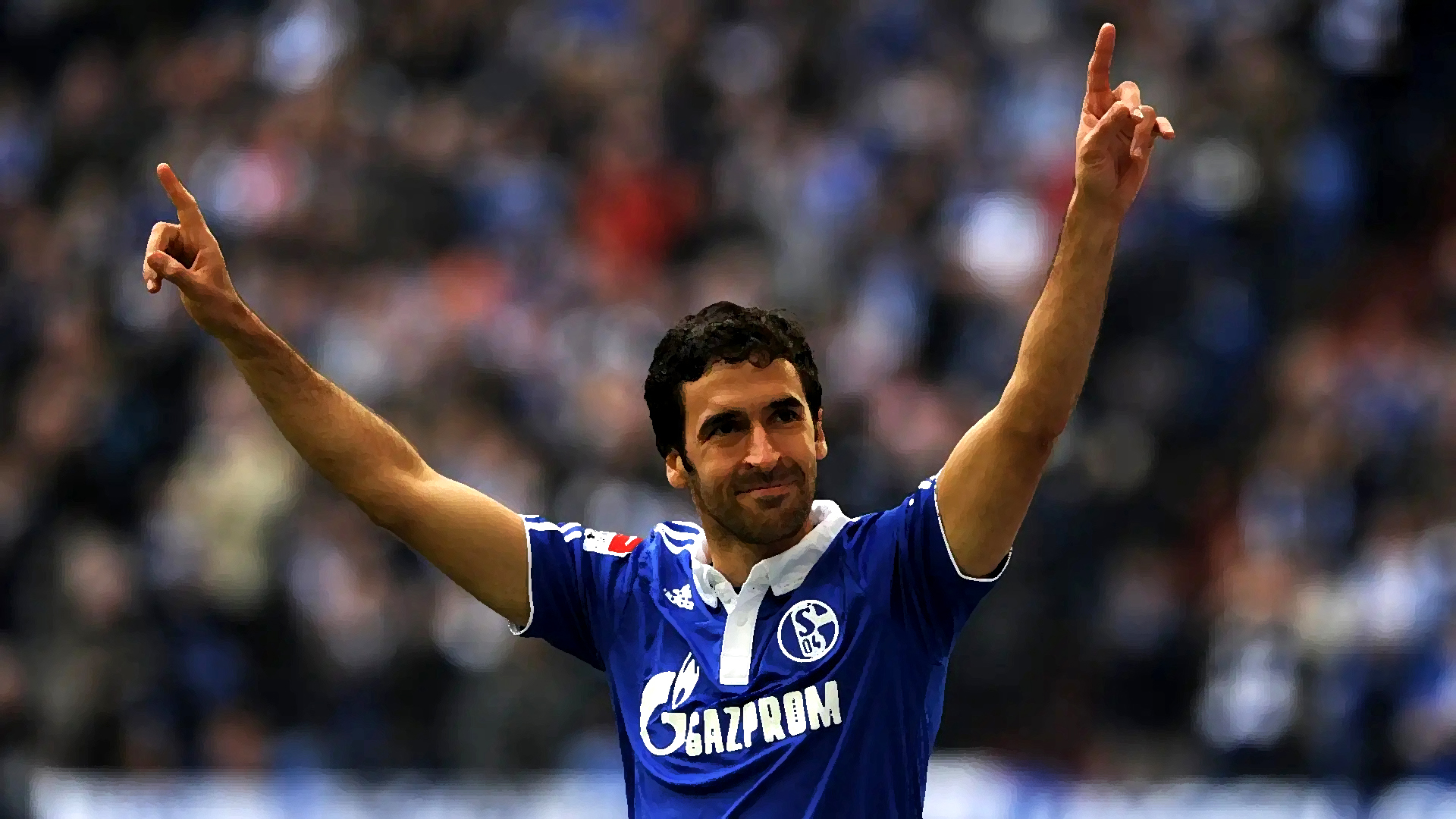 Raul González Celebrates at Schalke