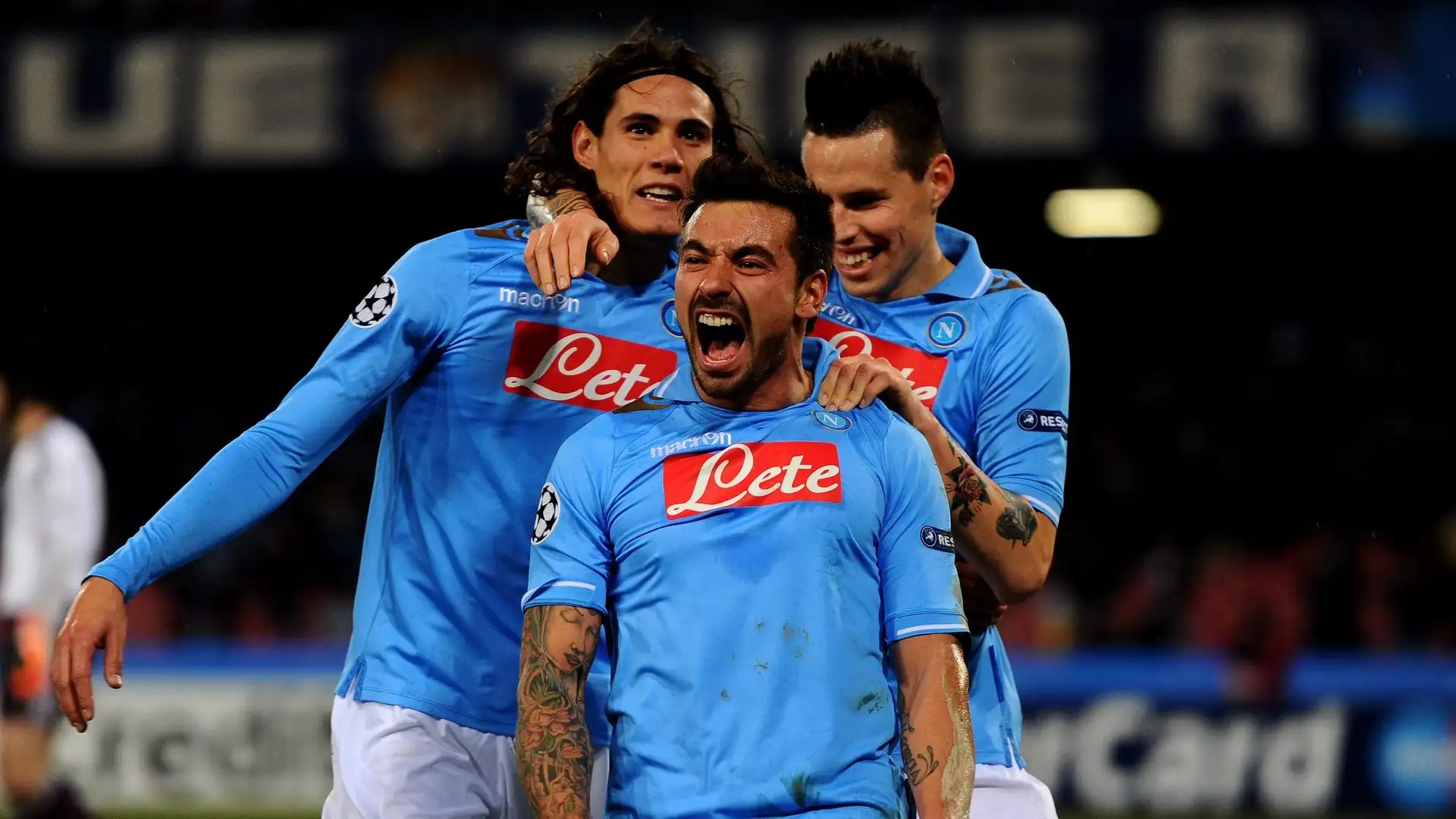 Hamsik Cavani Lavezzi Napoli